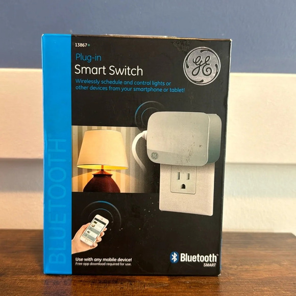 GE 13867 Plug-In Smart Switch Bluetooth Wireless Control & Dim Lights NIB - Picture 1 of 6